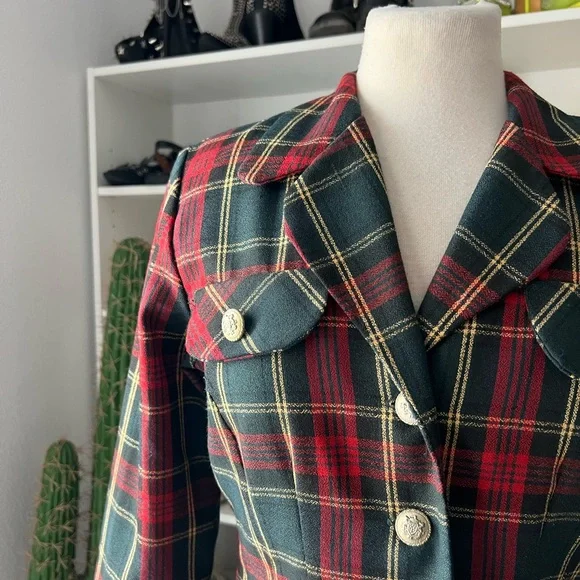 Vintage Plaid Blazer - Picture 10 of 11